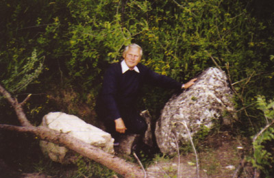 Vitaly Gokh at the site of his discovery